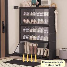 2025 New Rental Housing Economy Model9TierShoe Cabinet Home Door Multi-Layer New Indoor Beautiful Dormitory Dustproof Shoe Rack Into The Household Simple Shoe Cabinet - 5-tier - View 6