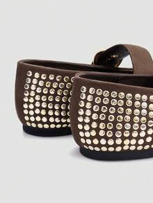 新款时尚舒适亮片平底女鞋，适合日常、度假和夏季穿着，非常可爱 - 摩卡棕 - 查看 8