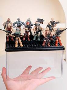 Figuras de bloques de construcción militares - Set de 12 modelos en miniatura, perfectos para la construcción de escenas, juguetes en bolsas ciegas al azar