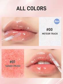 Rom&nd Romand GLASTING WATER GLOSS Shimmering Coloring | Long-Lasting Non-Greasy | Lightweight Lip Gloss,4.3g/0.15oz - #01 SANHO CRUSH - 查看 3