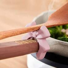 1 件创意蝴蝶锅夹架，硅胶防溢勺架，勺子架，厨房用具架，耐热架