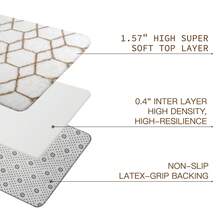 Sour Lemon Large Rugs Living Room, Hexagonal Pattern Area Rugs For Bedroom, Washable Anti Slip Shaggy Soft Rug, Fluffy Modern Carpets Mat Beside Area Rug, Best For Living Room, Bedroom, Study Room, Home Decor - White Camel - View 6