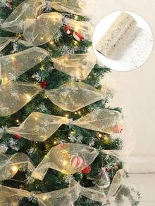 10 thước ruy băng organza bóng màu sâm panh, cuộn vải tuyn lấp lánh trang trí cây thông Noel, vải cưới, quà tặng sinh nhật cô dâu, ruy băng organza màu ngà trang trí phòng, vật liệu thủ công DIY, ruy băng organza màu sâm panh gói hoa, vật liệu đóng gói quà tặng trang trí tiệc mừng em bé, vòng hoa, ruy băng trang trí cầu thang, đồ thủ công DIY - Màu be - Xem 8