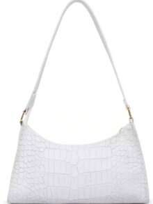 Bolsa Baguete Feminina Croco Pequena Estilosa Tiracolo de Ombro Pequena Barata