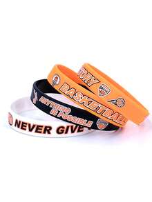 Nothing Is Impossible, Exceed Your Expectations Inspirational Silicone Wristband, Suitable For Fitness, Workout, Sports, Basketball, Weightlifting, Team Sports - Multicolor - View 21