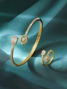 Anillo + Pulsera Lágrima - Oro