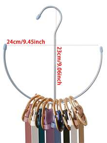 1pc U-Shaped Multi-Functional Belt Rack, Stainless Steel Solid Metal Coated Belt, Tie, Scarf Organizer