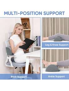 Orthopädisches Beinpositionierungskissen für Rücken- und Seitenschläfer, Memory-Schaum Halbmond-Bolsterkissen für Knie- und Knöchelstützung, Beinelevationskissen zur Linderung von Lumbenschmerzen, für Rekonvaleszenz nach Operationen, Ischias-Komfort - ideal für Erwachsene, Senioren, Schwangere (tolles Geschenk zum Muttertag, Vatertag)