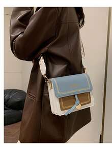 Nouveau sac à bandoulière/sac bandoulière blocs de couleurs, petit sac carré