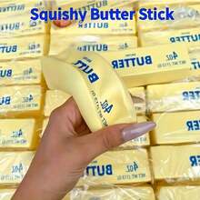 Sensory Decompression Cheese Stick - Soft Slow-Rebound Stress Reliever, Emotional Relaxation Toy Adults & Teens - 1pc - 查看 9