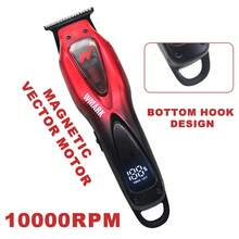 Wmark Hair Trimmer Professional Unstoppable Maglev Vector Motor Hair Clipper 10000 RPM Electric Hair Trimmer Rechargeable Trimmer Men Clipper Metal Digital Display Hair Cutting Machine NG-IF2