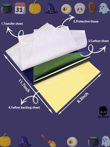 4-In-1 Professional Tattoo Transfer Paper Supplies, Tattoo Transfer Paper, Copier Paper, A4 Tattoo Transfer Paper, Tattoo Machine Tattoo Hand-Drawn Patterns, Tattoo Supplies - Yellow - View 3