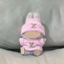 Clothes Only] 1st, 2nd, 3rd Generation Clothes Replacement For Labubu Ceramic Figurine, Bear T-Shirt, Straw Hat - Both - View 5