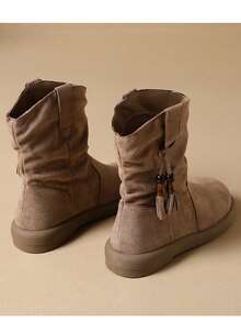 Botas de trabajo marrones para mujeres, botas de construcción para otoño, adecuadas para el sitio de trabajo, la construcción, impermeables y antideslizantes, botas de estilo vaquero para diversas actividades diarias