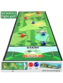 Juego de batalla interior para niños, alfombra de juego, juguetes deportivos para 2 jugadores. Juguetes de golf, fútbol, bolos, curling. Interacción entre padres e hijos. Algunos accesorios pequeños de color aleatorio. Regalo para niños y niñas, vuelta al colegio
