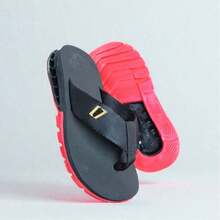 Flip-Flops, Openwork Fabric, Comfortable Men's Beach Sandals - Đỏ/Đen-L7 - Xem 3