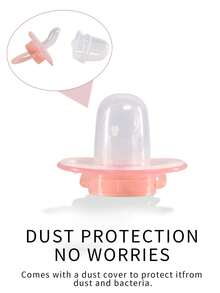 1 pieza Chupete de fruta lindo, chupete plano para bebé, silicona líquida con tapa antipolvo, adorable diseño de sandía y plátano - Multicolor - Ver 6