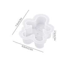 1pc Christmas Scented Plaster Silicone Mold, Christmas Deer & Gingerbread Man Candle Decor Mold, DIY Holiday Tabletop Decor Mold