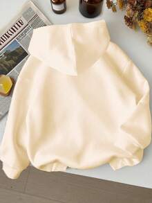 少女卡通图案保暖卫衣