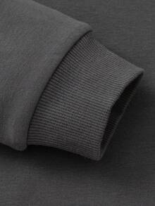 Balabala Boys Winter Sweatshirt, Mid Neck Casual Pullover, Warm & - Tea Ash - View 4