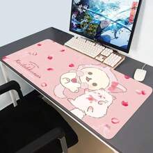 Kawaii Game Rubber Mat Cute Mousepad Non-Slip Table Mat Anime Pink Rilakkuma Office Computer Accessories Speed Desktop Mouse Pad - BLACK-4 - 查看 9