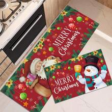 1 buc. Covoraș de Crăciun, covoraș de drenaj durabil pentru bucătărie, sufragerie, intrare, balcon, decor pentru casă, antiderapant, potrivit pentru cafenea, bar, vacanță, petrecere, dormitor, baie