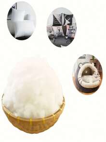 一套500克/1000克填充棉，超细羽绒棉，真空压缩丝棉，聚酯纤维填充物，适用于枕头填充 - 彩色 - 查看 4