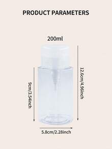 1pc/2pcs 120ml/150ml/200ml/300ml Refillable Pump Bottle, Makeup Remover Oil Pump Bottle, Toner Hydrating Travel Refill Bottle, Empty Bottle Without Other Contents, Do Not Fill With Liquids Over 60°C To Avoid Deformation