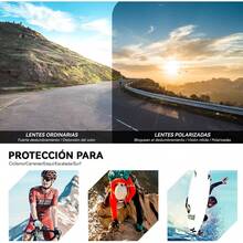 2 Piezas Polarizadas Gafas De Ciclismo Protección,Gafas De Protección Uv400 Para Equitación,Gafas De Protección 100% UV Para Ciclismo, Béisbol, Pesca, Esquí - Negro-Gris & Negro-Azul - Ver 8
