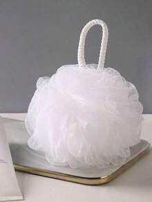 1 pezzo Spugna a forma di fiore per il bagno, Spugna esfoliante per il corpo in seta di melone per il bagno, Sacchetto di rete per il bagno per uomo e donna, Decorazione autunnale per il bagno e il ritorno a scuola