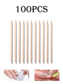 500/300/200 件双面角质层推杆，美甲水钻去除，美甲和足部护理工具 - 米色 - 查看 14