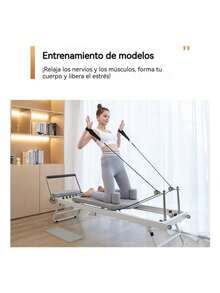 Cama Pilates Reformer De Pecho Y Abdominales Para Ejercicios - Gris - Ver 3