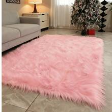1pc Fluffy Area Rug, Multiple Colors Available, 120cm X 80cm, Non-Slip, Handwash & Machine Washable, Suitable For Autumn/Winter, Rectangular Carpet For Living Room, Bedroom, Bedside, Sofa, Wedding, Christmas, Fireplace, Dining Table, Outdoor Patio, Plush Soft Luxury Home Decor Kitchen Rug