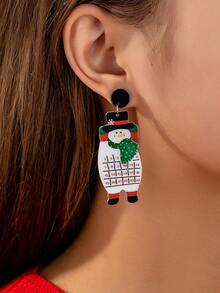 Pendientes con letras de acrílico, Navidad