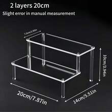 1pc Luxury Transparent Acrylic Multi-Tier Perfume Display Stand, Home Decor | Room Beauty Storage Display Rack, Home Decor. Suitable For Organizing And Storing Kitchen Accessories. - Clear - View 10