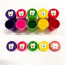 1/5/10/20/30 piezas Juego de sellos divertidos con dientes, sellos de recompensa, sellos creativos, sellos de incentivo para el aula, regalos para maestros - Multicolor - Ver 6