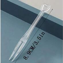 100 Pcs Clear Plastic Mini Forks Tiny Plastic Forks Small Disposable Appetizer Forks Dessert Cocktail Tasting Forks Tiny Utensils For Fruit Dessert Cakes Party(Transparent Bag Packaging) - 200 pcs - View 8