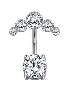 CIZME Belly Rings Short Bar Belly Button Rings Short Belly Button Ring Stainless Steel Belly Rings For Women 6mm Belly Button Rings Navel Rings Belly Button Piercing Jewelry 6mm, 1/4 Inch Short Belly Button Rings 14G 6mm Stainless Steel Short Belly Navel Button Rings For Women Men - Silver - View 57