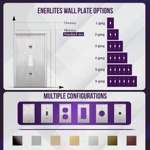 Toggle Light Switch Stainless Steel Wall Plate, Metal Plate Corrosive Resistant Cover Rotary Dimmers Lights, Size 1 - Gang 4.50x 2.76 7711, 430 Stainless Steel, Listed, Silver