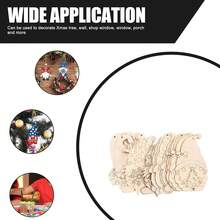 20pcs DIY Graffiti Christmas Gnome Hanging Decorations, Wooden Decor, Large Wood Slices, Pre-Drilled Wood Rings, For Crafts Christmas Decorations, Christmas Tree Hanging Ornaments, Suitable For Indoor/Outdoor Home Decor, Room Decor, Living Room Decor