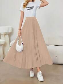 女士优雅百褶 A 字裙，百搭又时尚