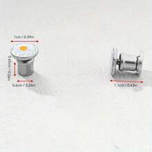 2/4/5/10个装免缝裤边夹，适用于裤子和帽子 - 隐形可调节腰带收紧器，金色/银色/黑色 - 彩色 - 查看 5