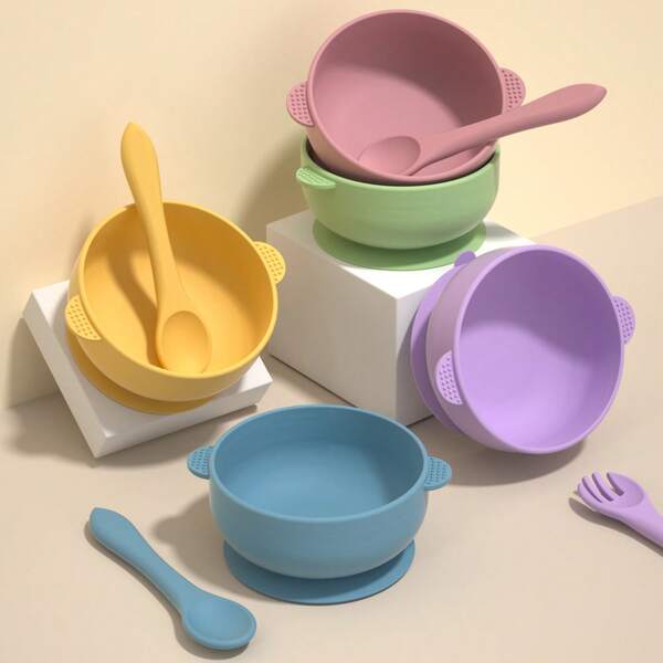 300ml Silicone Bowl Shock-Resistant Large-Capacity Pet Bowls Suction Cup Suit Small Dogs Cats Steady Feeding Material