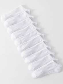 1 Pair/10 Pairs Multi-Color Casual Daily Wear Women Short Socks - White - View 7