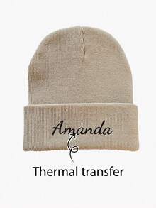 1pc Custom Personalized Embroidered Winter Hat,Personalized Solid Color Embroidered Name Beanie Hat, Spring/Autumn/Winter Customized Gift,Engraved,Durable,Colorful,Cute,Adorable,Funny,Kawaii,Y2K,Stylish,Unisex,Casual,Custom,Personalized,Unique,Customized,Ideal Gifts For Him,Ideal Gifts For Her,Her,Boyfriend,Girlfriend,Family,Friends - Multicolor - View 13