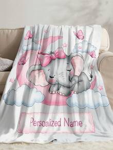 1pc Custom Name Blanket For Bed,Personalized Bedding Blanket With Name, Personalized Throws Blanket, Cute Blanket, Best K Blanket, Cozy Blanket, Family Gift, Birthday Gifts, Christmas Gifts ,Personalized Gifts, Gift For Son/Daughter, Gift For Friend - Style 1 - View 5