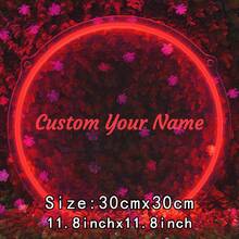 1 szt. DIY niestandardowy neonowy znak z nazwą do dekoracji ściennej, zasilany przez USB, grawerowane światło artystyczne 3D, prezent na przyjęcie świąteczne dla dzieci, dziewcząt, neonowe światła LED z grafiką 3D do firm, kawiarni, restauracji, hotelu