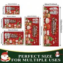1 bộ/1 cái/2 cái Thảm cửa chống trượt họa tiết chủ đề Giáng sinh, Thảm cửa chống trượt sợi siêu bền, Thích hợp trang trí tiệc ngày lễ, nhà bếp, phòng tắm, phòng ăn, phòng ngủ, có thể làm quà tặng Giáng sinh - Nhiều màu - Xem 3