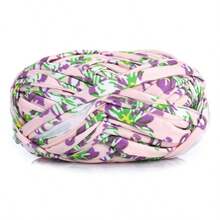 1pc Elastic Fabric Colorful Floral Pattern Yarn, Suitable For DIY Crochet Crafts, Baskets, Bags, Blankets, Cushions, Home Decor