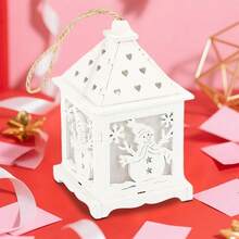 Christmas Lantern, Snowman/Elk/Angel Hanging Lantern LED Wood Lantern Toy For Holiday Party